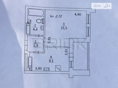 Продаж 1к квартири 39.3 кв. м на вул. Володимира Сосюри 6Б •