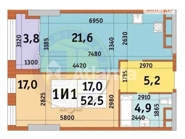 Продаж 1к квартири 52.5 кв. м на просп. Берестейський 111 •