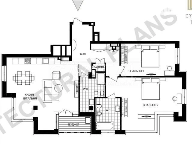 Продаж 3к квартири 123 кв. м на пров. Берестейський 42 • ID
