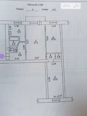 Продаж 3к квартири 57 кв. м на вул. Ялтинська 8/1 • ID 34790