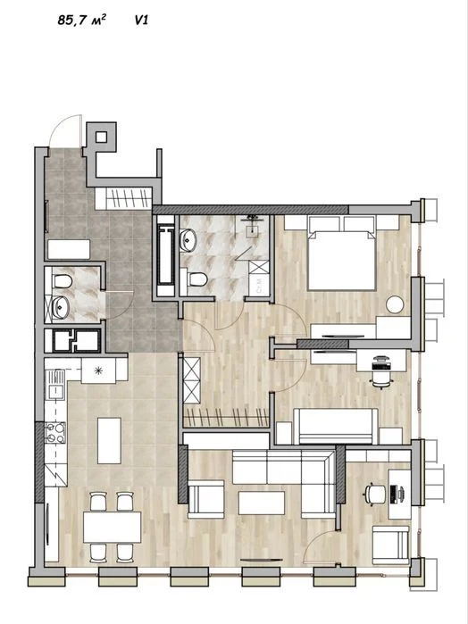 Продаж видової квартири 85,7 м², ЖК Nordica, Печерськ, без к