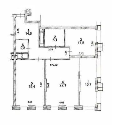 Продаж видової квартири 85,7 м², ЖК Nordica, Печерськ, без к