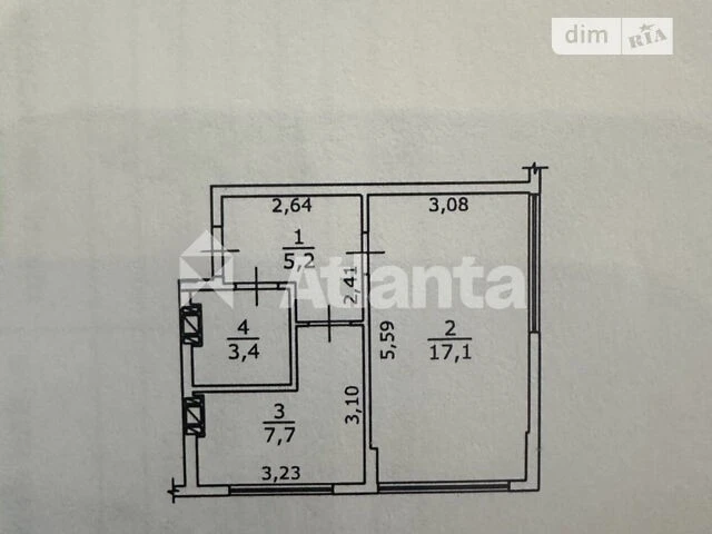 Продаж 1к квартири 33.4 кв. м на вул. Кам'янська 127А • ID 3
