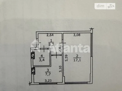 Продаж 1к квартири 33.4 кв. м на вул. Кам'янська 127А • ID 3