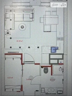 Sale of 1-room apartment 34 sq. m on Vasylkivska st. 37G • ID 3