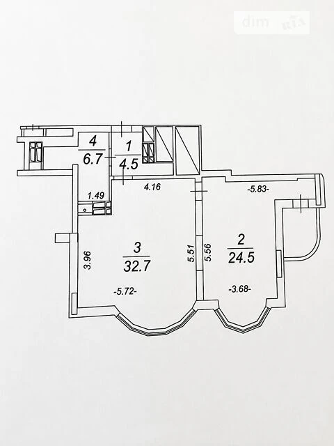 Продаж 1к квартири 62 кв. м на пл. Харківська • ID 34828551