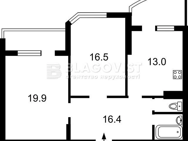 Продаж 2к квартири 78 кв. м на вул. Олександри Екстер 9 • ID