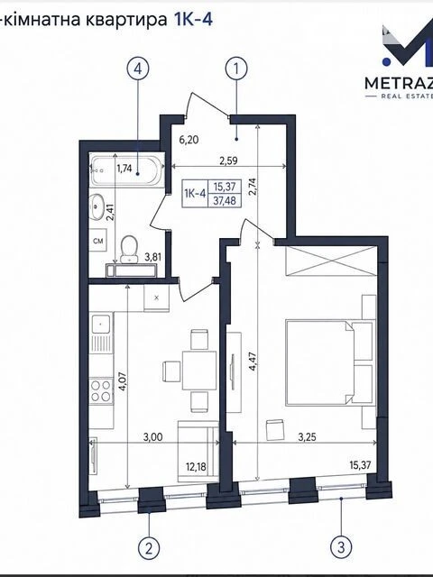 Продаж 1к квартири 38 кв. м на шосе Столичне 8 • ID 34827510