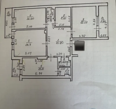 Продаж 3-х кімнатної квартири, Боздош, газ