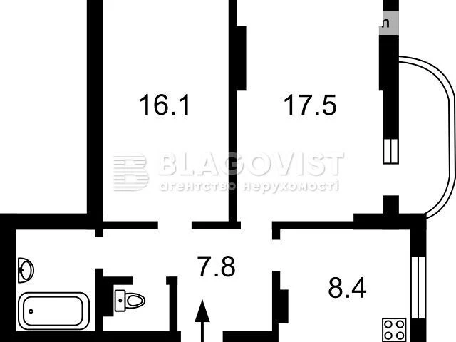 Продаж 2к квартири 58 кв. м на вул. Соломії Крушельницької 1