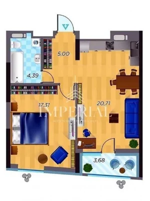 Продаж 1к квартири 51 кв. м на вул. Вільгельма Котарбінськог