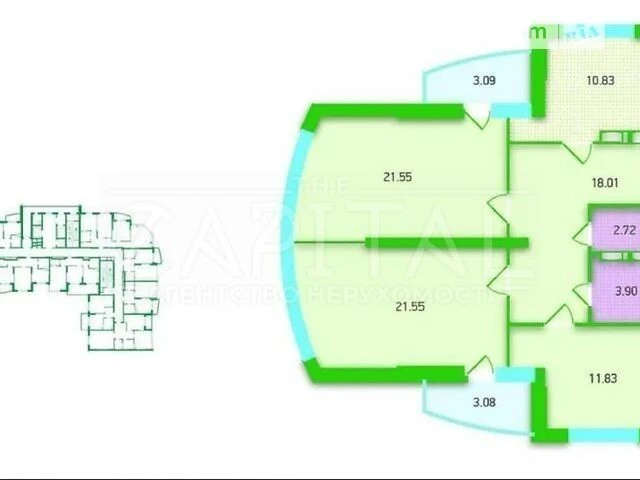 Продаж 3к квартири 97 кв. м на вул. пр-т Броварський 1А • ID