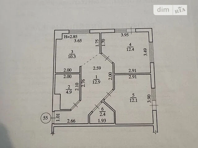 Продаж 2к квартири 55 кв. м на вул. Дмитра Луценка 8 • ID 34