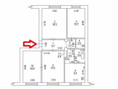 Apartment. Kharkiv, Machinistov St.
