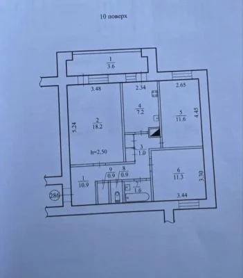 Продаж 3-кімнатної квартири під ремонт | Тополя-1 | 68 м²