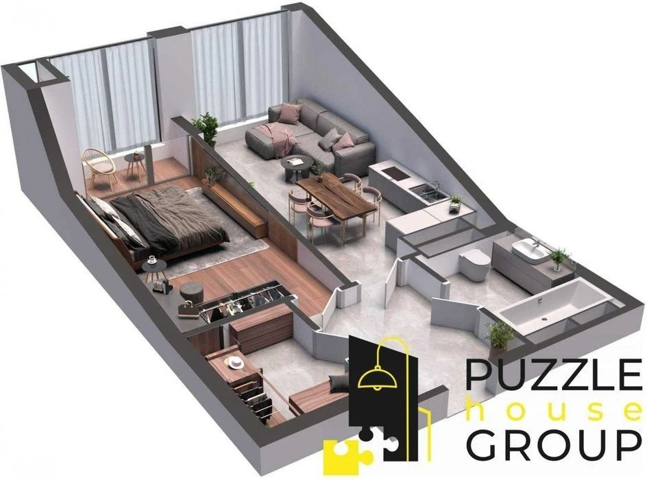 Specified apartment! Sale of 1-room apartment 54.59 m2 residential complex A136 Perepos
