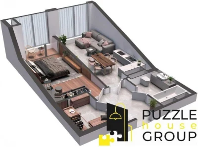 Specified apartment! Sale of 1-room apartment 54.59 m2 residential complex A136 Perepos