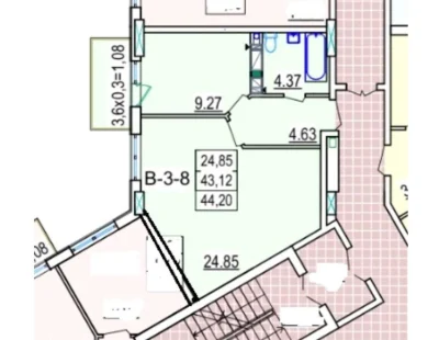 1-ком. квартира на Таирово. ЖК Континент. 1S75