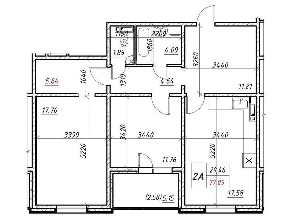 Поверх 16‼️2к квартира 77м² ЖК Навігатор-2, З РЕМОНТОМ !!