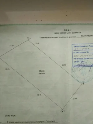 СРОЧНО!! Земельный участок 15.5соток в г. Сумы, с.Песчаное