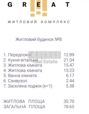 Продаж ЖК Грейт 5 поверх 79м2 Дніпровська набережна 8й будин
