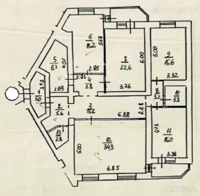 4-room apartment, 162 sq.m.
