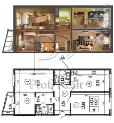 3-room apartment for sale at 22B Borys Gmyri Street
