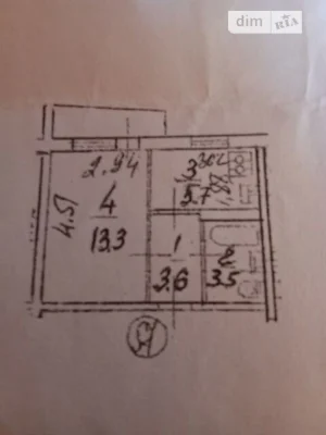 Продаж 1к квартири 26.1 кв. м на вул. Чистяківська 11 • ID 3