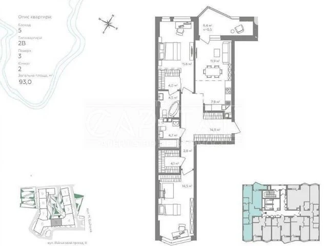 Продаж 2к квартири 93 кв. м на пр. Військовий 8 • ID 3483256