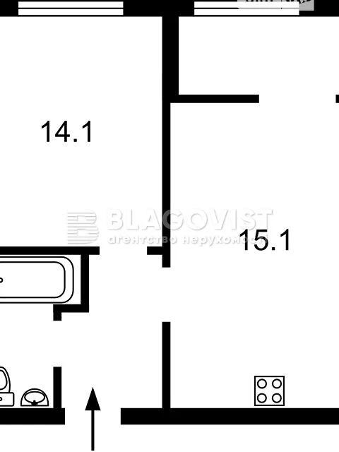 Продаж 1к квартири 42 кв. м на вул. Михайла Максимовича 28 •