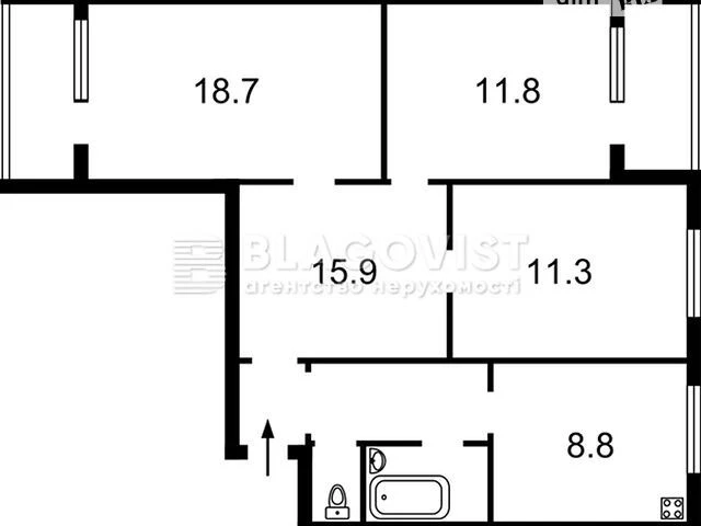 Продаж 3к квартири 70 кв. м на вул. Наталії Ужвій 8 • ID 348