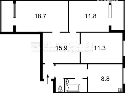 Продаж 3к квартири 70 кв. м на вул. Наталії Ужвій 8 • ID 348