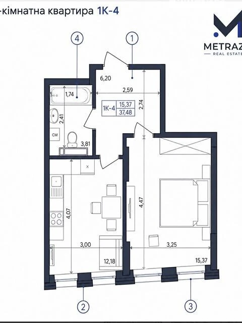 Продаж 1к квартири 38 кв. м на шосе Столичне 8 • ID 34827539