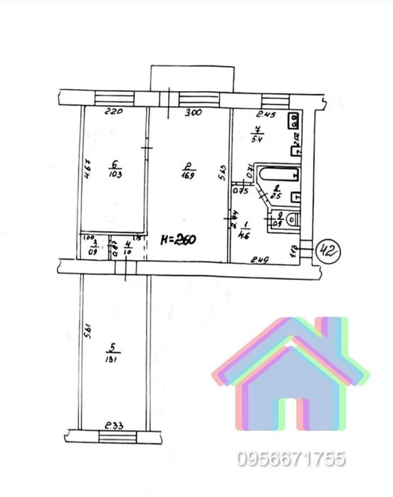 Продажа! 3хк квартира, Тихий центр,  Капремонт, Газ, 2 спаль