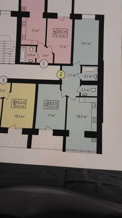 ID 45840 | 2к Центр | ЖК «Дрім Парк» | 71 м² | 2/10 | Будино