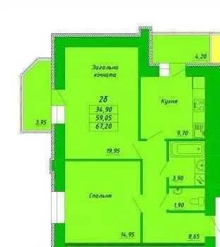 В продажу 2к квартира в новобудові