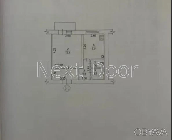 1-room apartment, 36.3 sq.m.