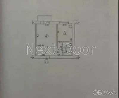 1-room apartment, 36.3 sq.m.