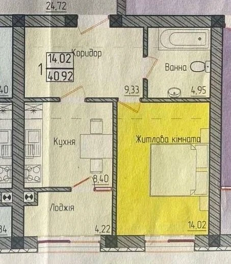 Продаж 1кім квартири по вул. Руській