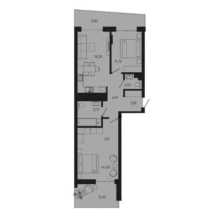 Продаж просторої 2-кім. квартири в ЖК Holosko Residents