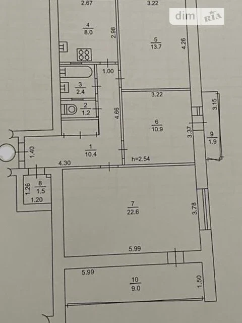 Sale of 3-room apartment 81.6 sq. m on Laboratornyi 4 • ID 3