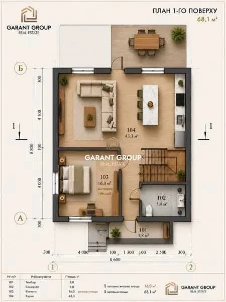 Двоповерховий будинок / вул. Чубаївська