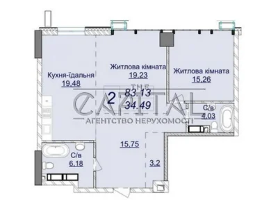 Продаж 2к квартири 83 кв. м на вул. Андрія Верхогляда 22 • I