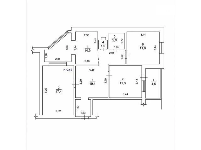 Продаж 3к квартири 83.7 кв. м на вул. Драгоманова 23 • ID 34