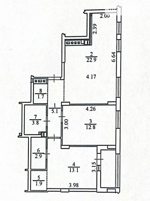 Продаж 2к квартири 67.6 кв. м на вул. Салютна 2 корпус 22 •