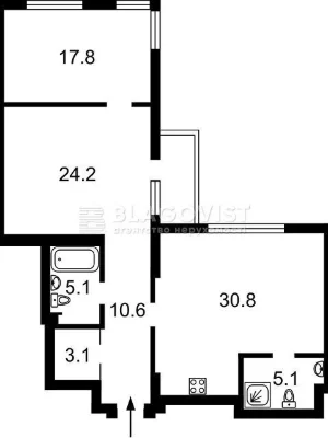 Продаж 3к квартири 99 кв. м на вул. Предславинська 42А • ID