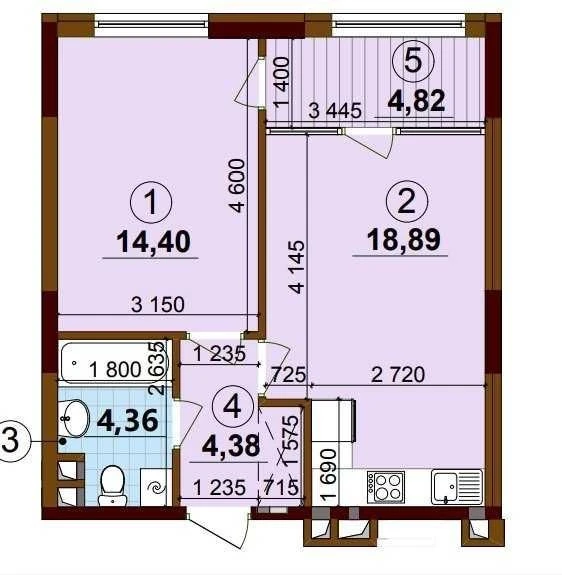 Продаж 1к квартири 47.3 кв. м на вул. Олександра Олеся 10 •