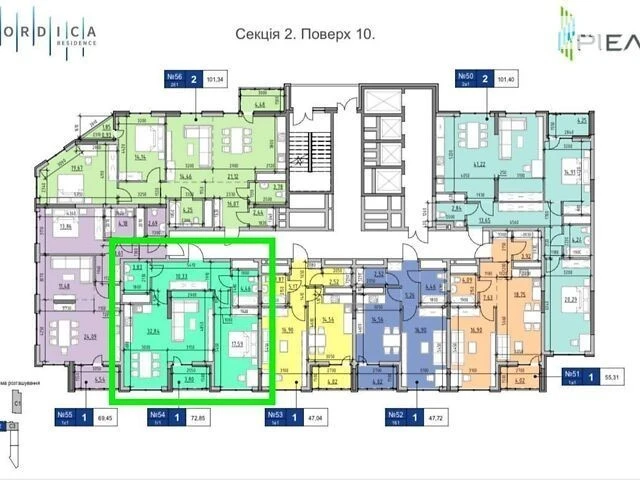 Продаж 2к квартири 72.85 кв. м на вул. Андрія Верхогляда 30