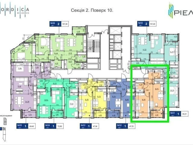 Продаж 1к квартири 55.31 кв. м на шосе Залізничне 45А • ID 3