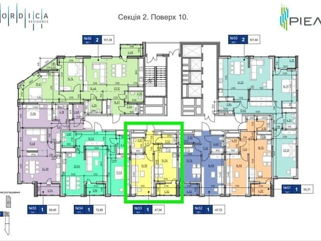 Продаж 1к квартири 47.04 кв. м на вул. Андрія Верхогляда 30